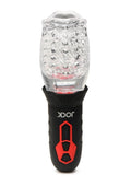 Jock Spinning and Vibrating Rechargeable Masturbator - Black/Clear