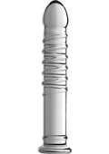 Master Series Behemoth Ribbed XL Dildo 12.25in - Glass - Clear - XLarge