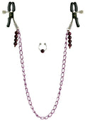 Nipple Play Purple Chain Nipple Clamps - Purple