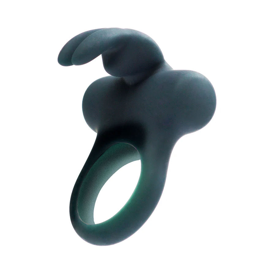 Frisky Bunny Vibrating Ring Black Pearl