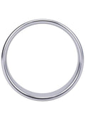 Rock Solid Brushed Alloy Aluminum Cock Ring - Metal/Silver - XLarge